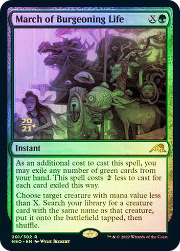 March of Burgeoning Life (Prerelease) (Foil) #201 [NEO]