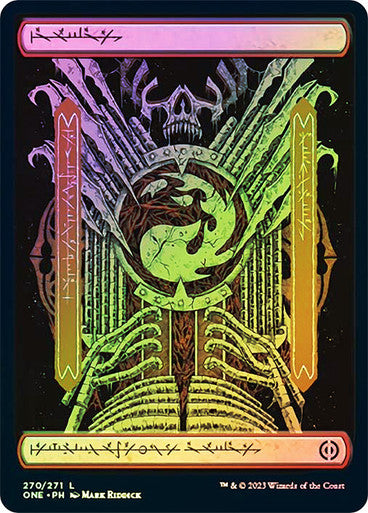 Mountain (full art) (phyrexian) (foil)