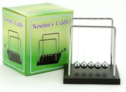 Newton's Cradle - Balance Balls Wood Base Medium