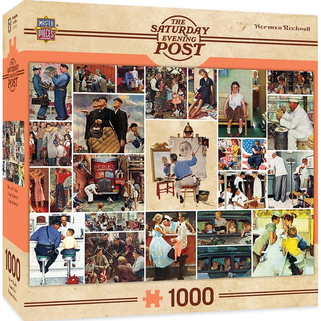 Masterpieces The Saturday Evening Post, Norman Rockwell - Collage 1000pc Jigsaw Puzzle - Mega Games Penrith