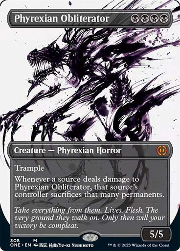 Phyrexian Obliterator (borderless ichor) (showcase)