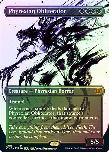 Phyrexian Obliterator (borderless ichor) (showcase) (foil)