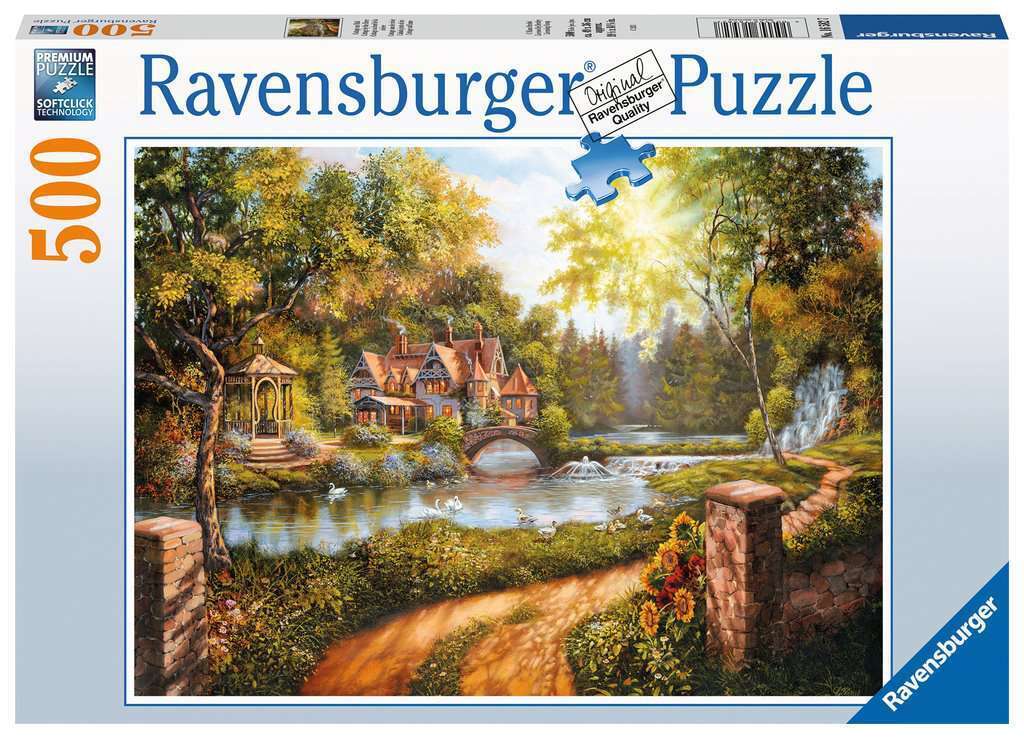 Cottage by the River - 500pc Jigsaw Puzzle - RB165827