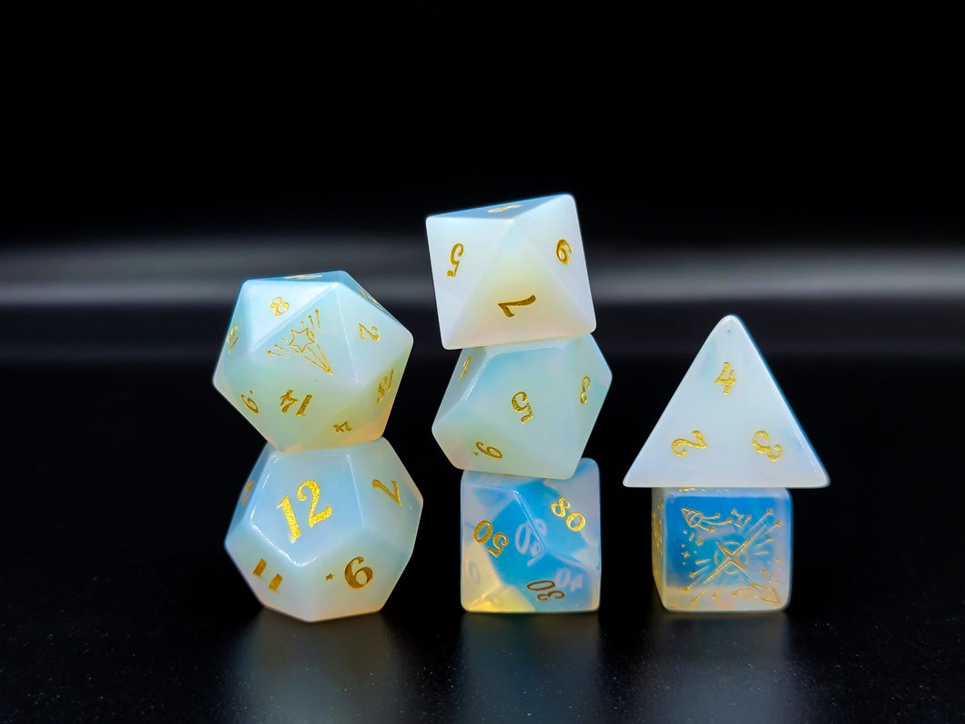 Festive Opalite - Polyhedral Dice Set (7) - Level Up Dice
