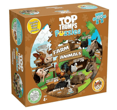 Top Trumps Farm Animals 100pc Floor Puzzle - Mega Games Penrith