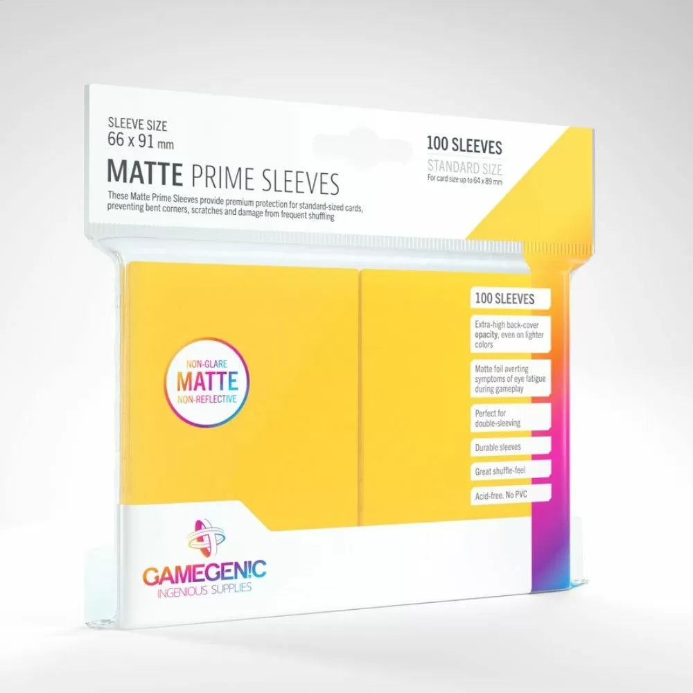 Gamegenic - Matte Card Sleeves Standard Size 100ct - Yellow