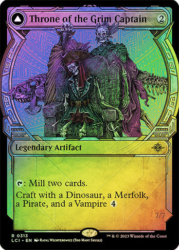 Throne of the Grim Captain // The Grim Captain (Showcase Foil) #0313 [LCI]