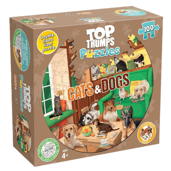 Top Trumps Cats & Dogs 100 XL Pc Floor Puzzle - Mega Games Penrith