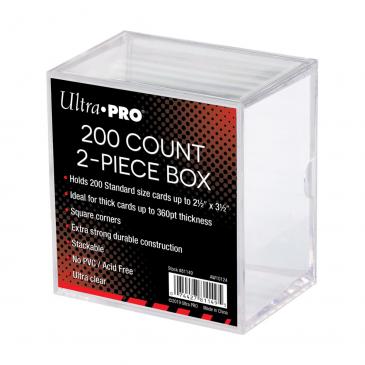 Ultra Pro 200ct 2 Piece Clear Plastic Box