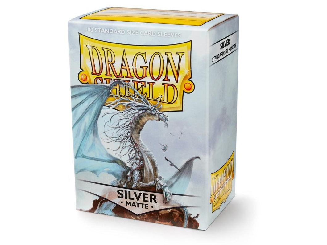 Sleeves - Dragon Shield - Box 100 - Silver MATTE - Mega Games Penrith