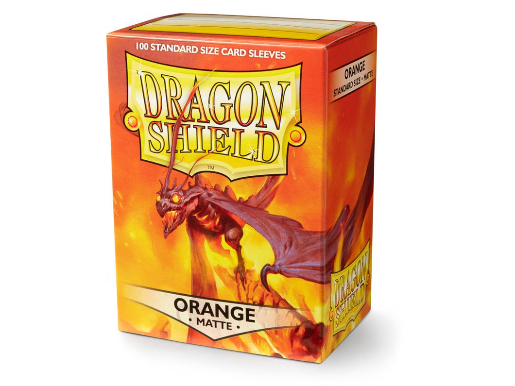 Sleeves - Dragon Shield - Box 100 - Orange MATTE - Mega Games Penrith