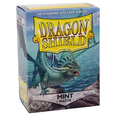 Dragon Shield Standard Size,  Box 100, Matte Sleeves - Mint - Mega Games Penrith