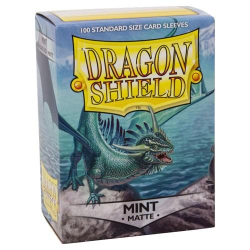 Dragon Shield Standard Size,  Box 100, Matte Sleeves - Mint - Mega Games Penrith