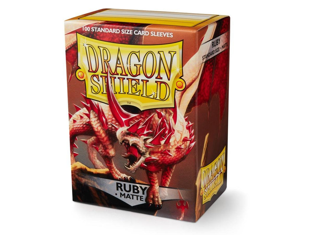 Sleeves - Dragon Shield - Box 100 - Matte Ruby - Mega Games Penrith