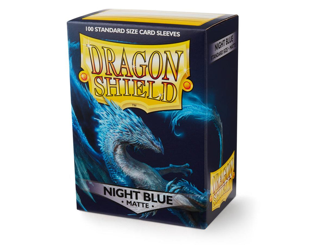 Dragon Shield Standard Size,  Box 100, Matte  - Night Blue - Mega Games Penrith