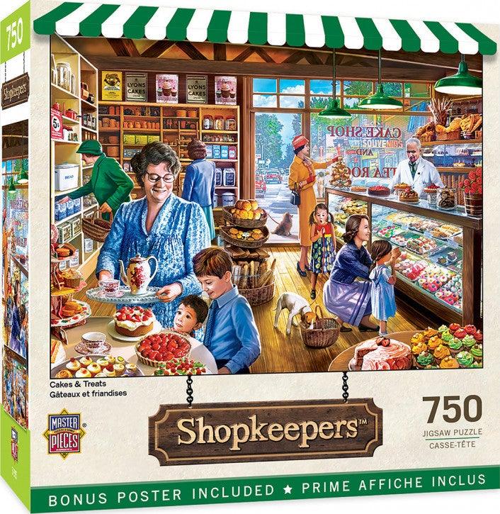 Masterpieces Shopkeepers, Cakes & Treats 750pc Jigsaw Puzzle - Mega Games Penrith
