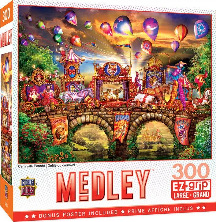 Masterpieces Medley, Carnivale Parade 300pc EZ Grip Jigsaw Puzzle - Mega Games Penrith