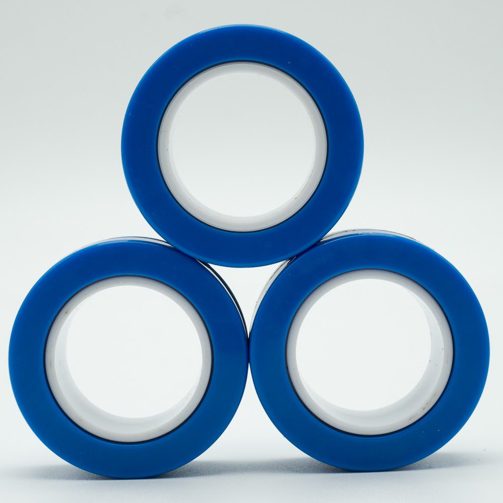 3x Blue Magnetic Rings 10cm - Fidget