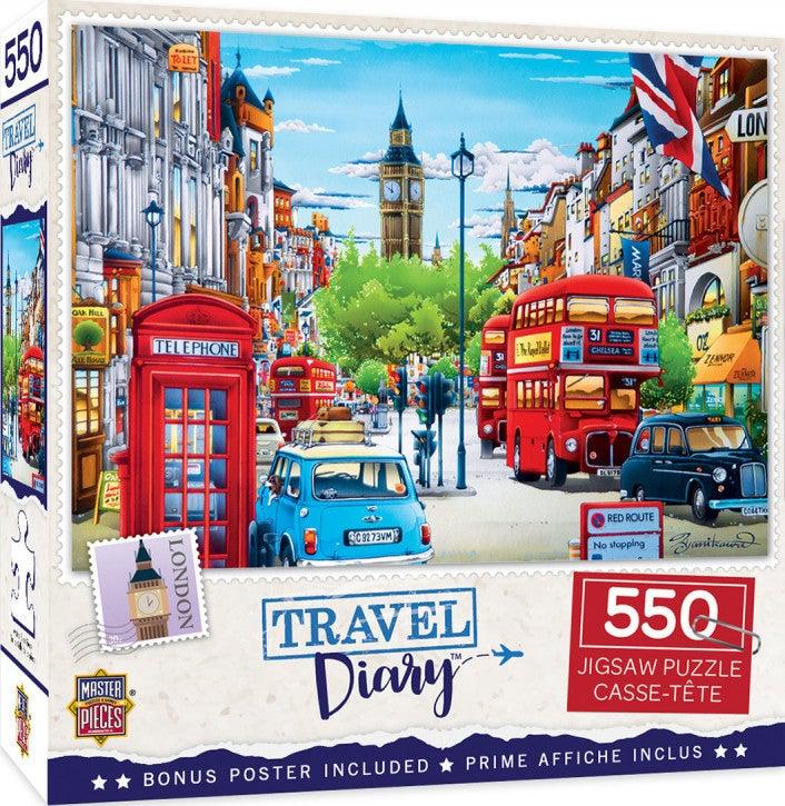 Masterpieces Travel Diary 550pc Jigsaw Puzzle - London - Mega Games Penrith