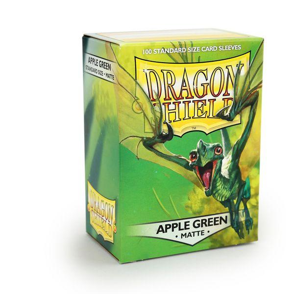 Dragon Shield Standard Size, Box 100, Sleeves Matte- Apple Green - Mega Games Penrith