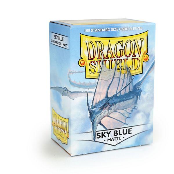 Dragon Shield Standard Size,  Box 100 , Sleeves Matte - Sky Blue - Mega Games Penrith