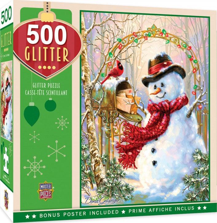 Masterpieces Sparkle & Shine Letters to Frosty 500pc Glitter Jigsaw Puzzle - Mega Games Penrith