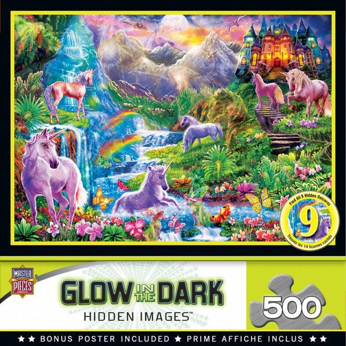 Masterpieces Glow in the Dark Hidden Images - Unicorns Retreat - Mega Games Penrith