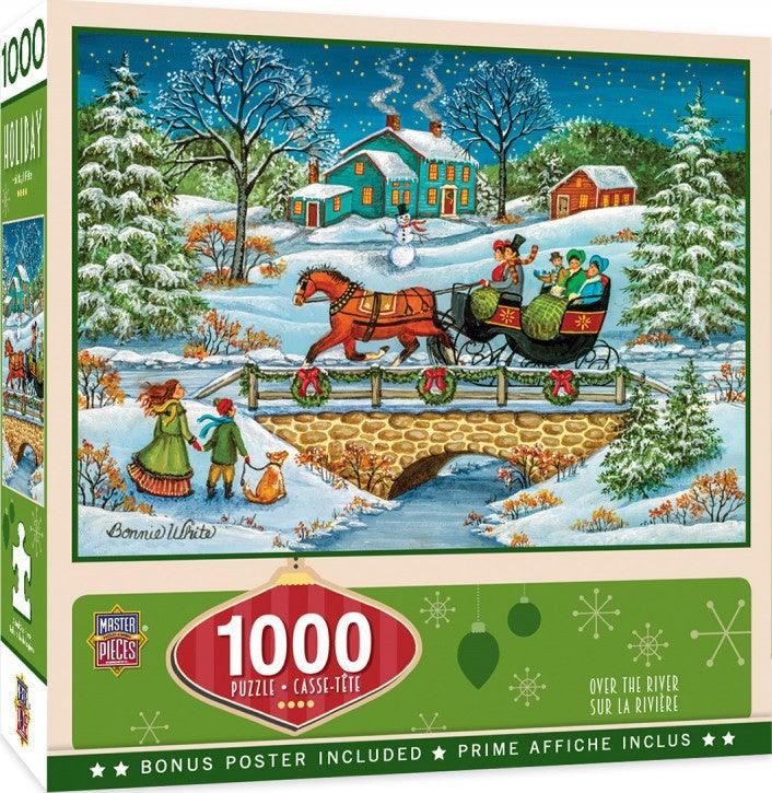 Masterpieces Season's Greetings, Over the River 1000pc Jigsaw Puzzle - Mega Games Penrith