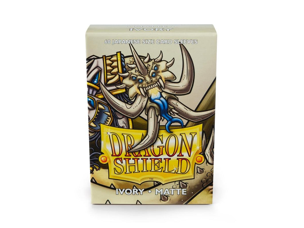 Sleeves - Dragon Shield Japanese- Box 60 - Ivory MATTE - Mega Games Penrith