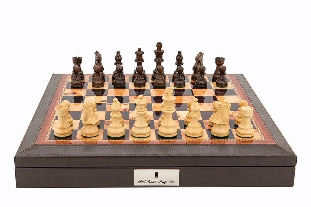 Dal Rossi Walnut Finish Chess Set, 85mm Shesham Pcs - Mega Games Penrith