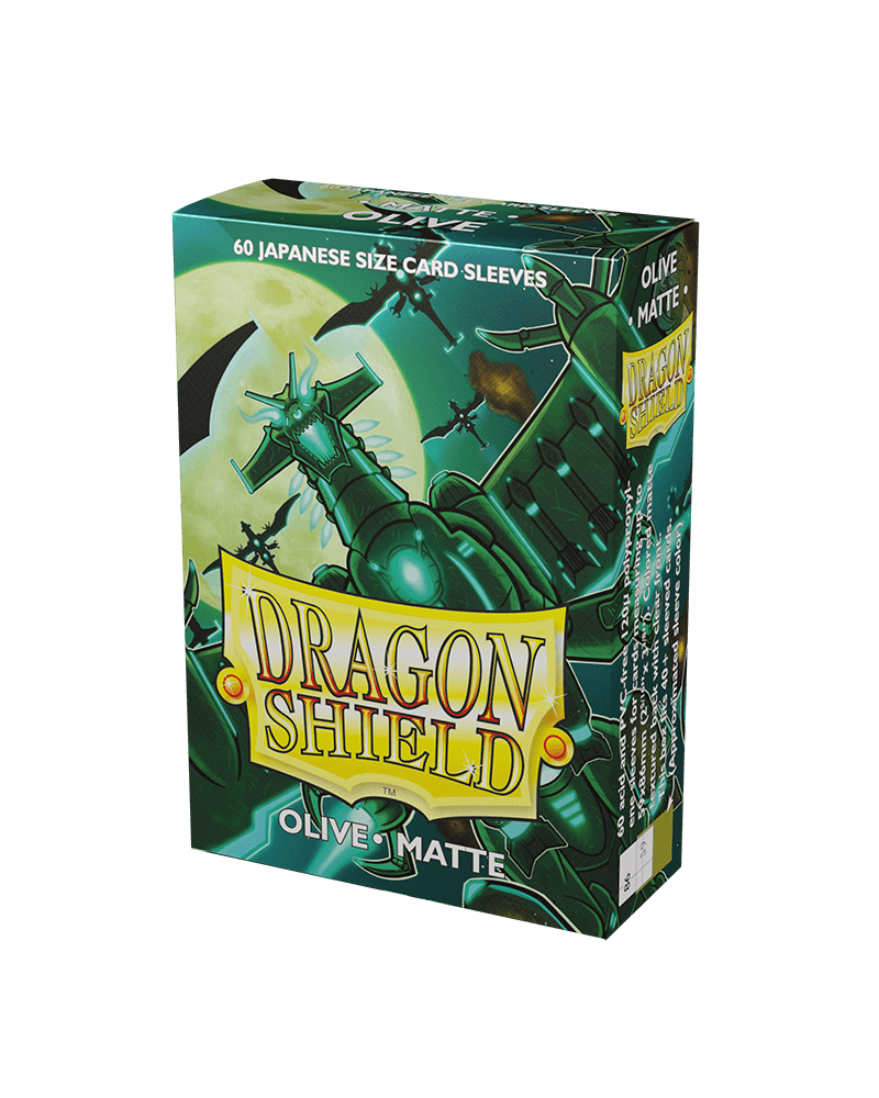 Dragon Shield Japanese Size 60ct Card Sleeves - Olive - Mega Games Penrith