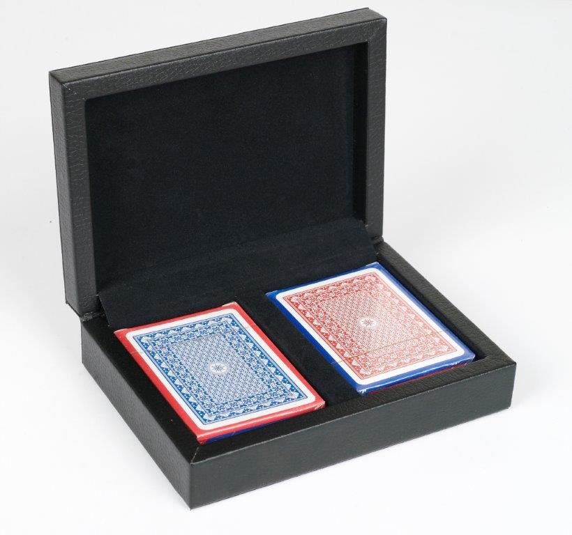 Dal Rossi PU Leather Card Box w/Playing Cards