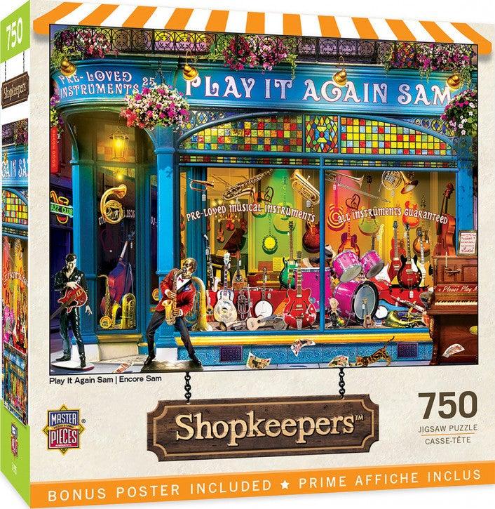 Masterpieces Shopkeepers, Play It Again Sam 750pc Jigsaw Puzzle - Mega Games Penrith