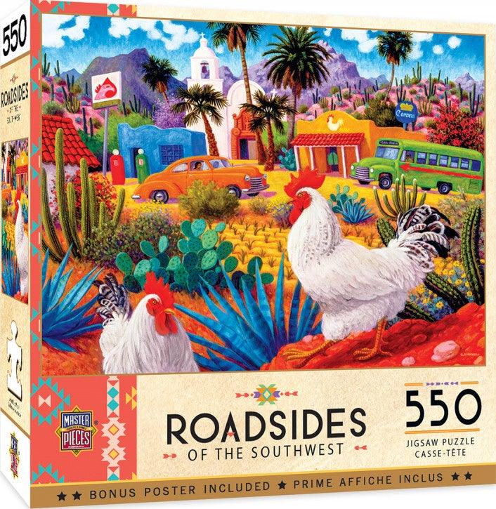 Masterpieces Roadsides of the Southwest Gallos Blancos 550pc Jigsaw Puzzle - Mega Games Penrith
