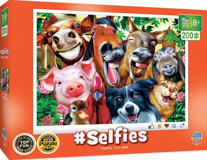 Masterpieces Selfies 200pc Jigsaw Puzzle - Barnyard Besties - Mega Games Penrith
