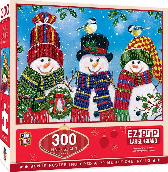 Masterpieces Happy Holidays, Snowy Afternoon Friends 300pc EZ Grip Jigsaw Puzzle - Mega Games Penrith